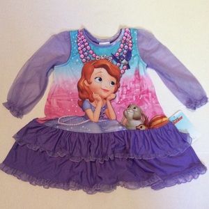 Disney “Sofia the First” Purple Nightgown 2T